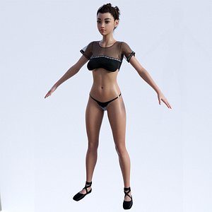 3D Female gymnast2
