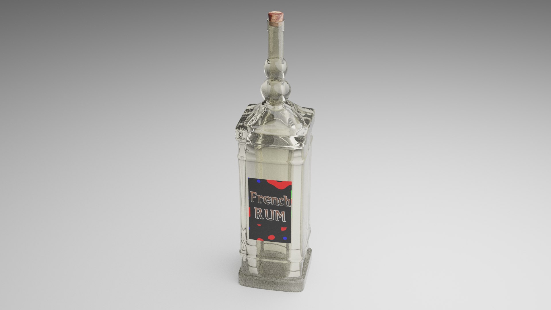 Bottle rum 3D - TurboSquid 1689699