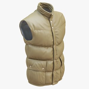3D Padded Sleeveless Vest model