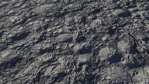 The surface of a crater  The surface of an alien planet  The surface of the moon 3D model