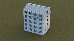 multi-story residential building 3D model