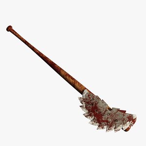 3D model POST APOCALYPTIC MELEE WEAPON BAT BLOODY VARIANT