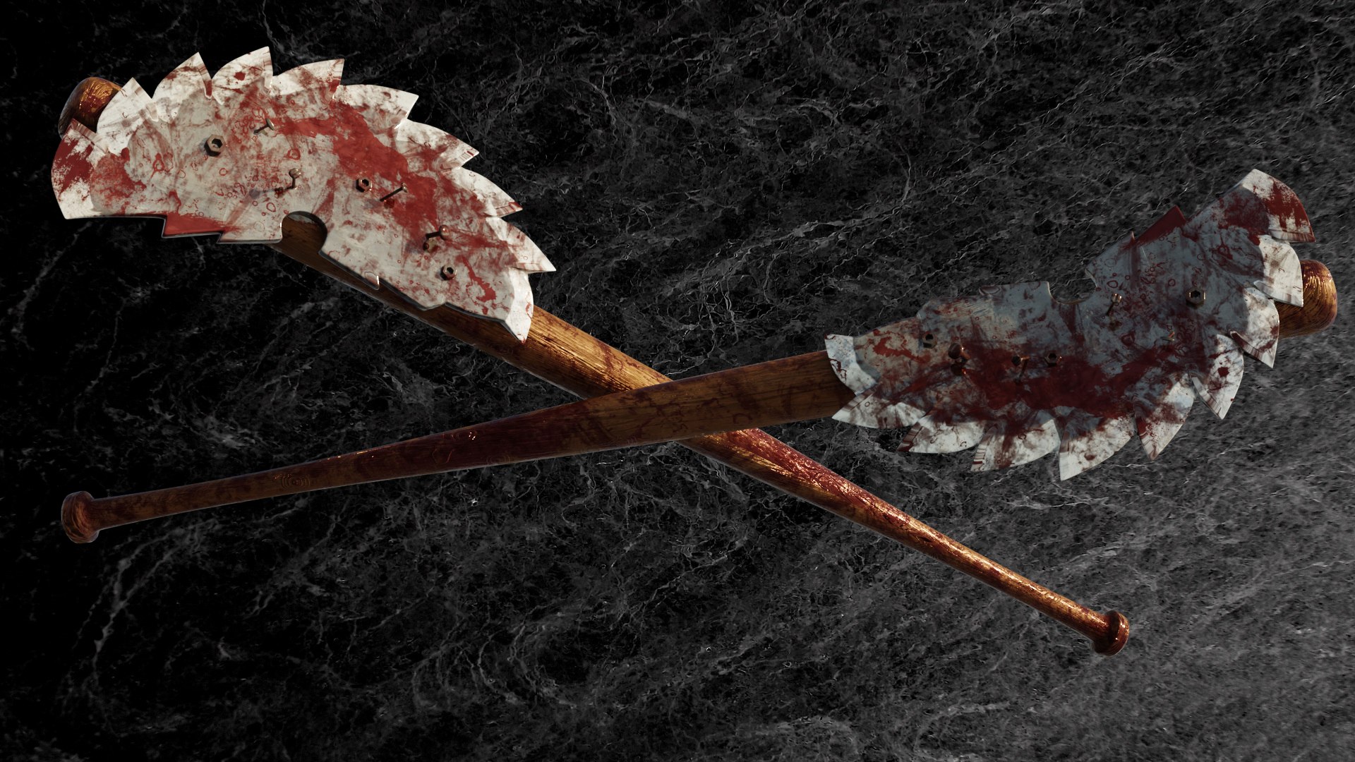 3D Model POST APOCALYPTIC MELEE WEAPON BAT BLOODY VARIANT - TurboSquid ...