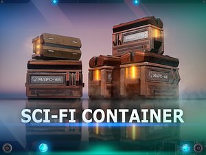 C3 - Sci-Fi Container 4 3D model