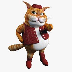 3D cartoon fat cat model