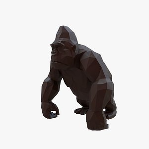 Gorilla low poly 3D model