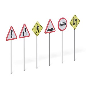 Traffic Signs 3D Model