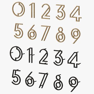 Door Numbers Linia 3D model