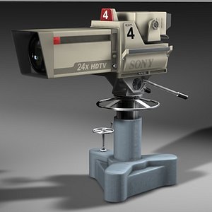 modern studio tv camera 3d model