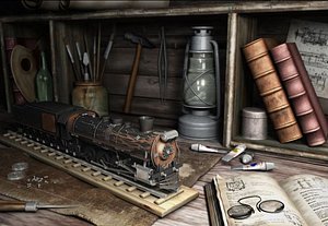 3d ma desktop lights train