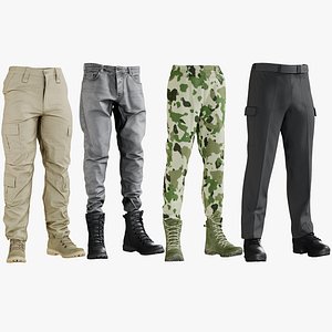 Men's Military Pants and Boots Collection