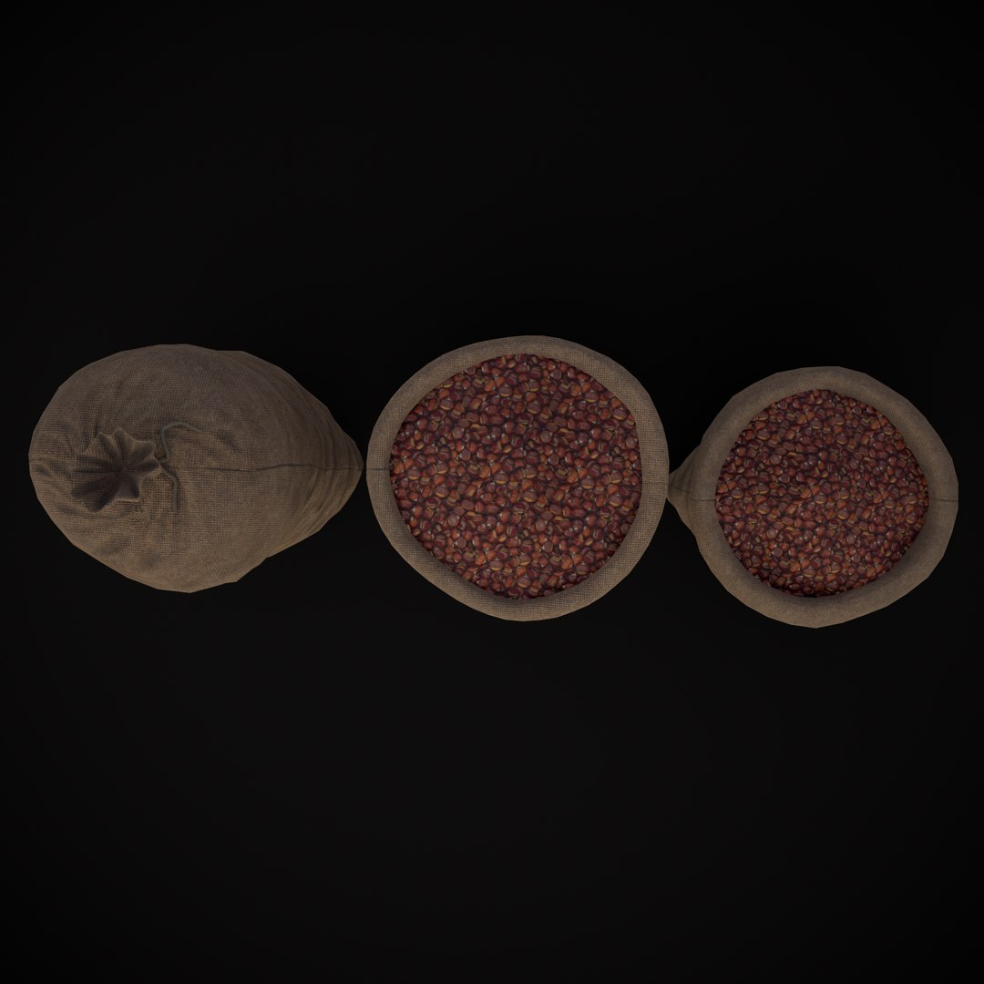 3D Burlap Sacks of Chestnuts https://p.turbosquid.com/ts-thumb/z9/BI0JZm/Mo/5/png/1717965023/1920x1080/fit_q87/9453b5368655f0aede9267341390beddf2ea9764/5.jpg