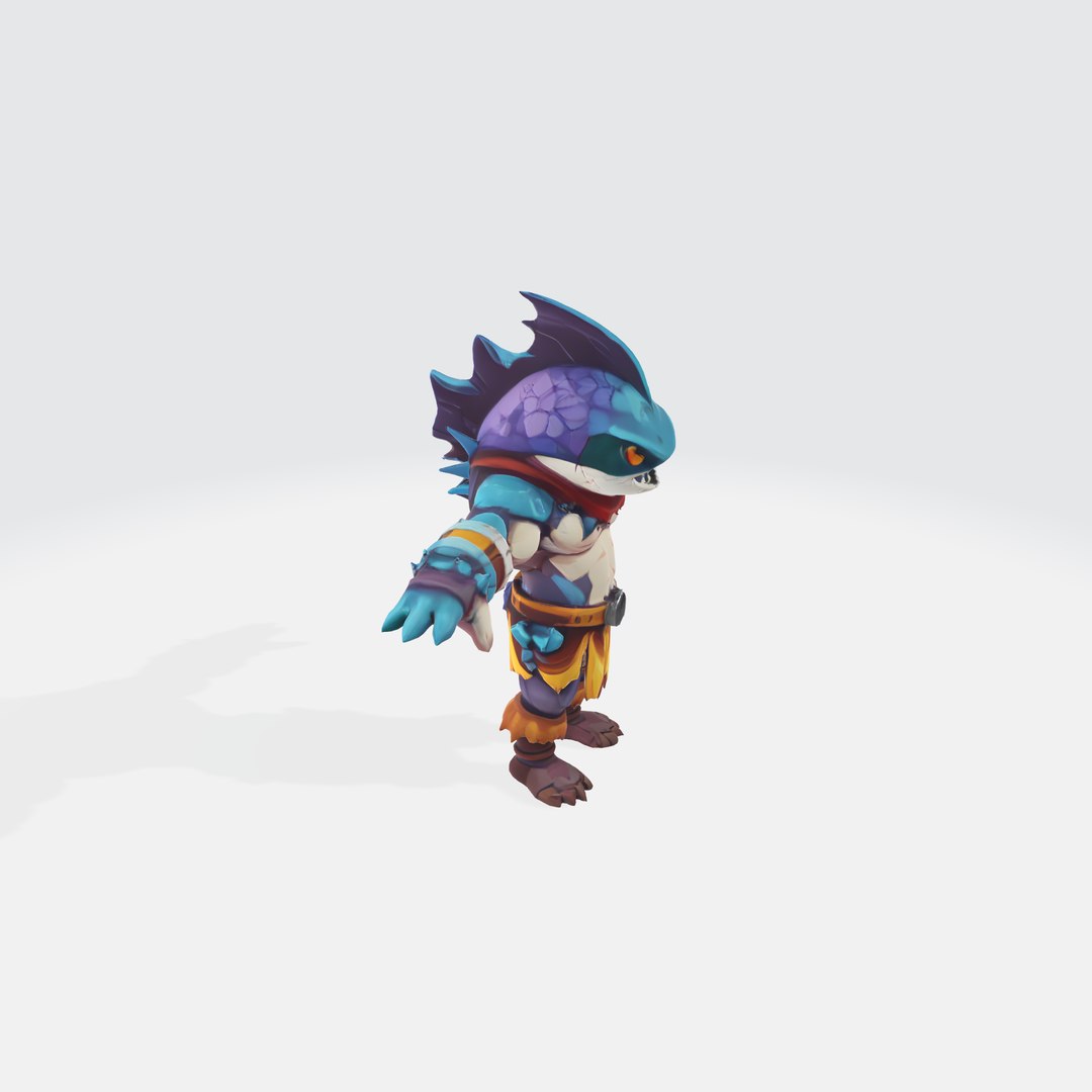 3D Fierce Shark Warrior Model - TurboSquid 2367321