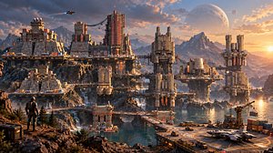Wasteland Industrial Sci-Fi Dystopian Fortress Buildings Pack