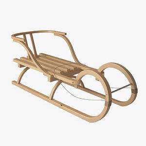 3D wooden sleigh