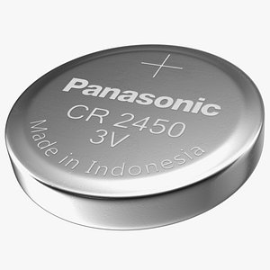 Button Cell Battery Panasonic CR2450 3D model