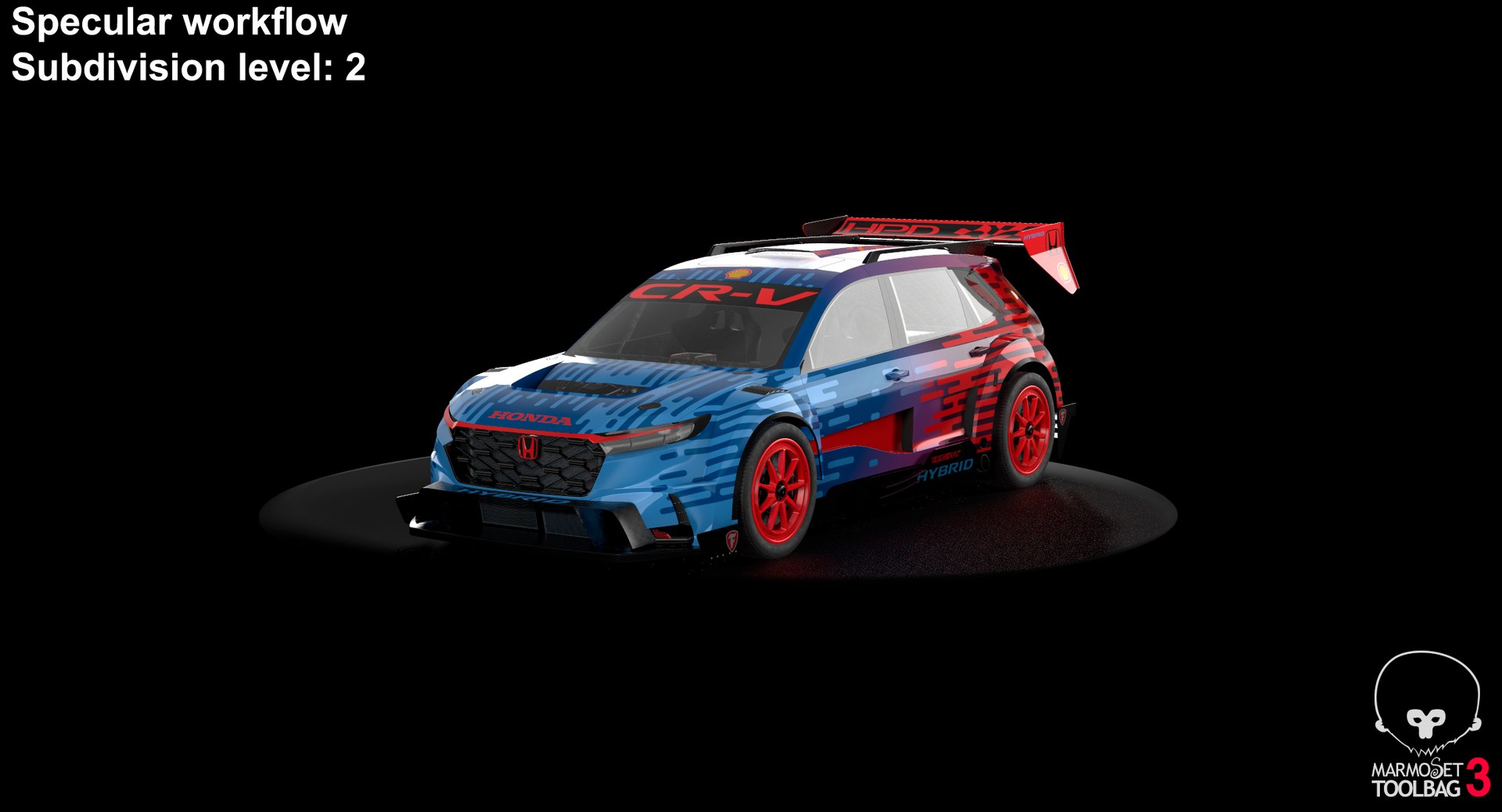 Honda CR-V HYBRID RACER model https://p.turbosquid.com/ts-thumb/z9/LHpPVb/Qn/screenshot022/png/1684137606/1920x1080/fit_q87/a34c7555d139114e9b7ad7d0bbaae60f32cdf6e4/screenshot022.jpg