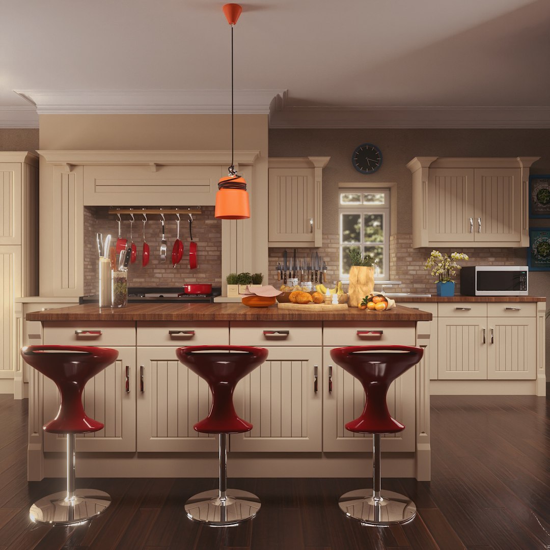 Kitchen Pbr Setup Octane Model - TurboSquid 1614431