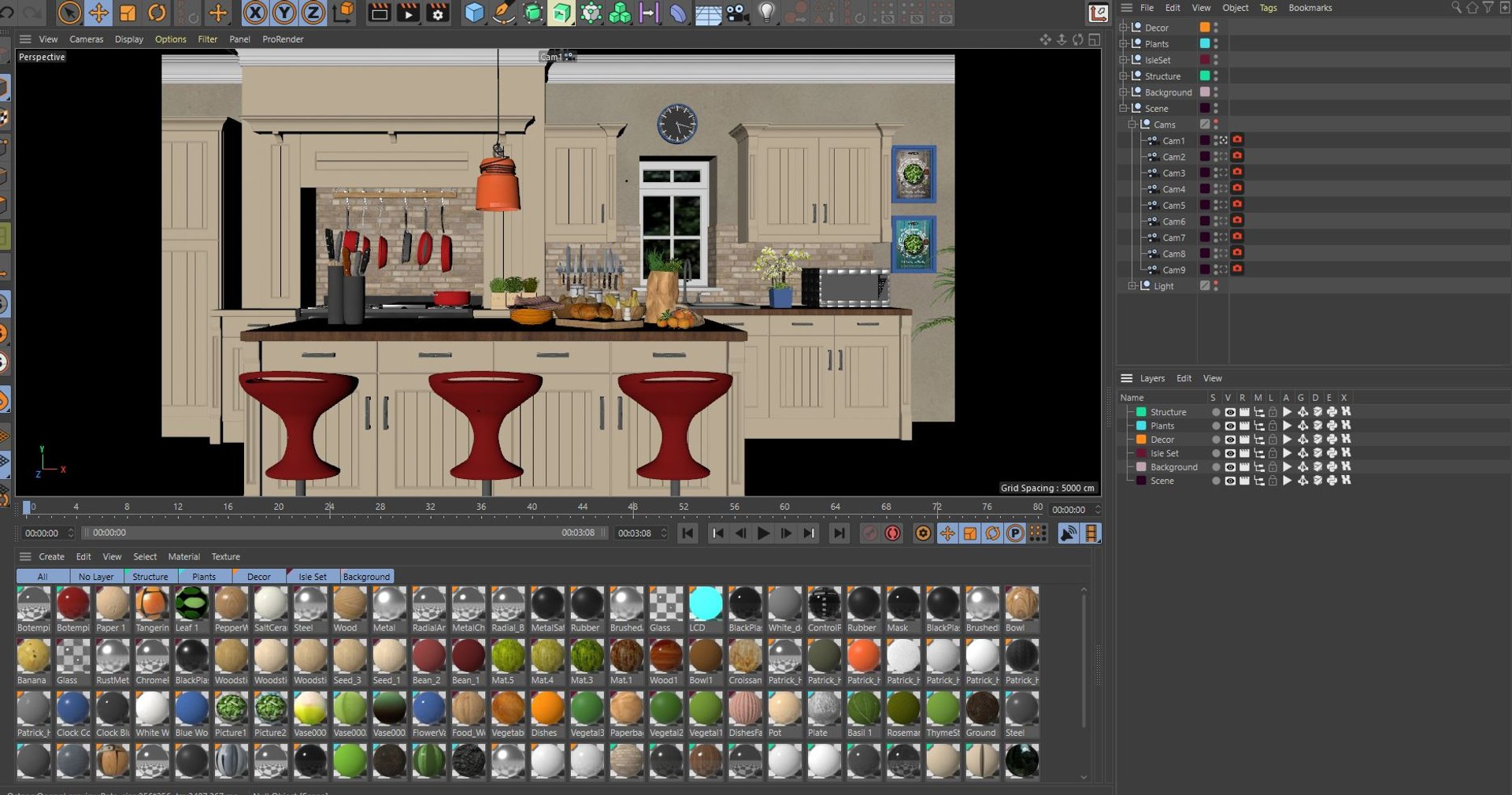 Kitchen Pbr Setup Octane Model - TurboSquid 1614431