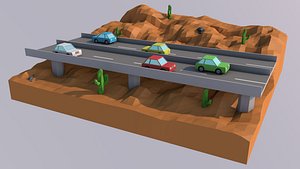 Desert Street - Low Poly