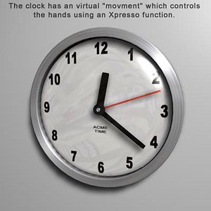 clock xpresso movment 3d model