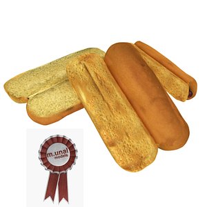 3D bread hot dog