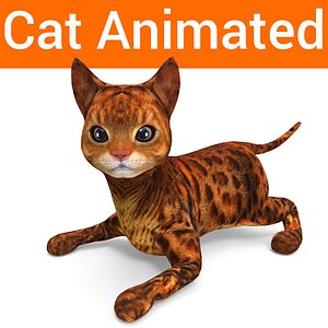 cat rigged animated