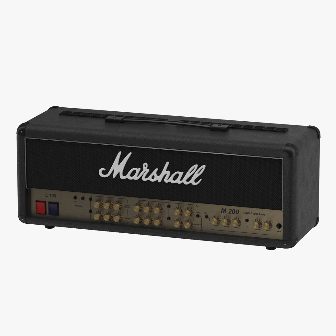 Guitar Amplifier Head Marshall 3D Model 3D model preview