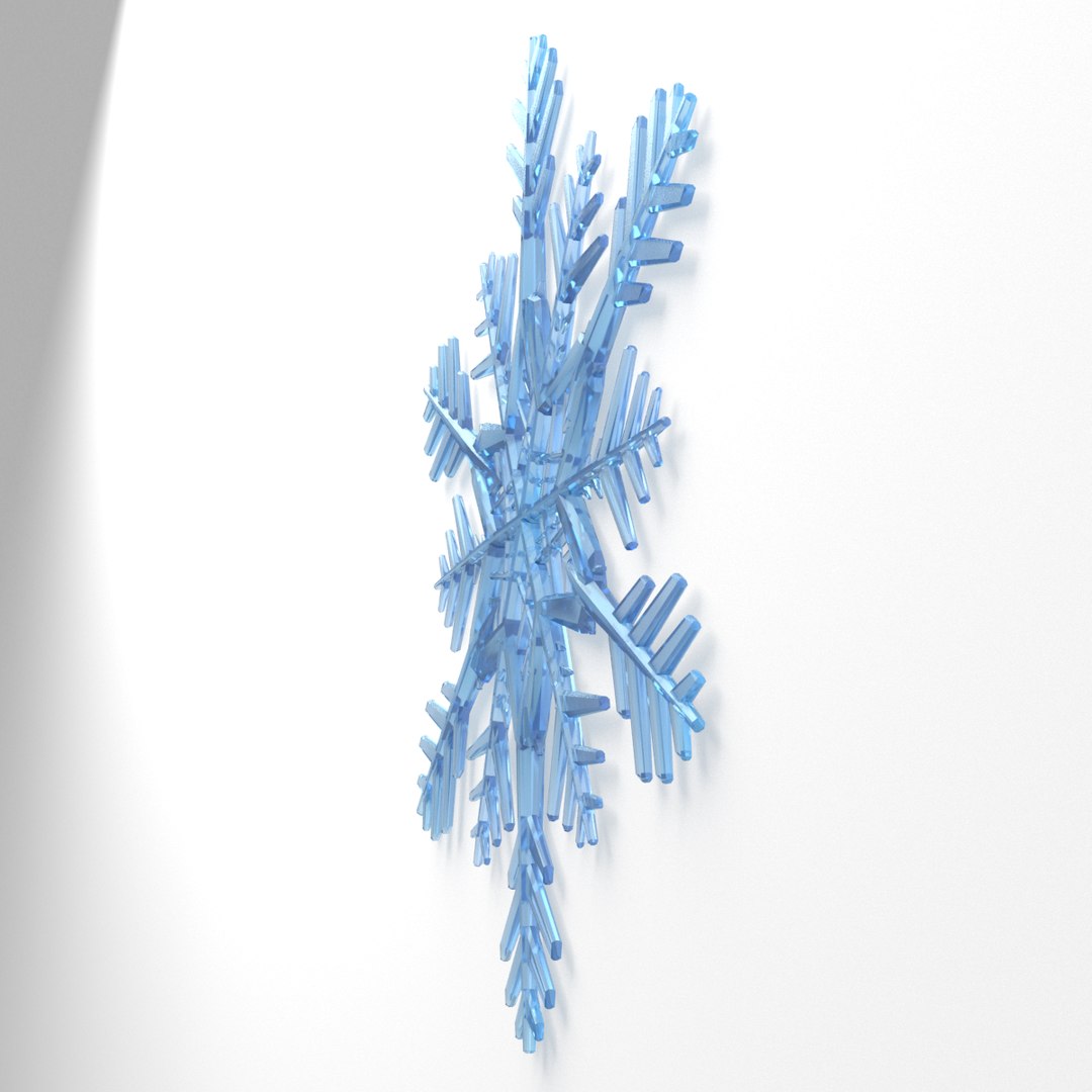 3d engines low-poly snowflake