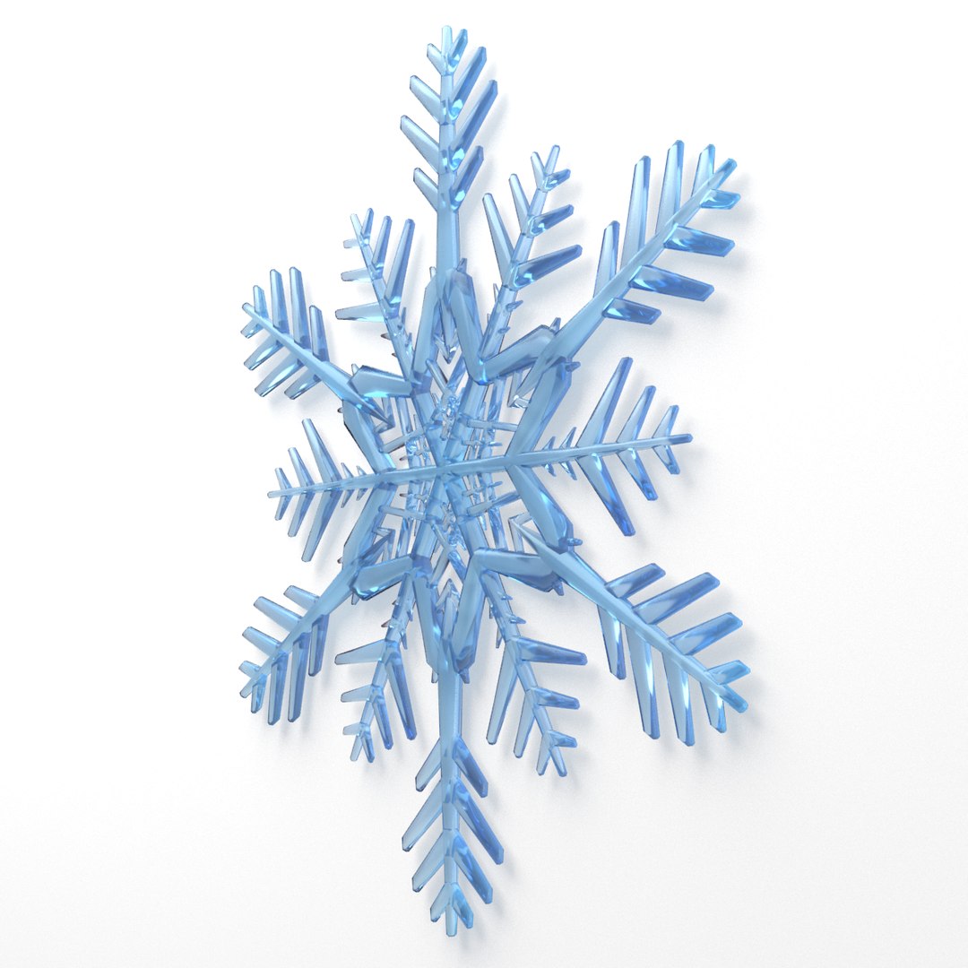 3d engines low-poly snowflake