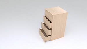 Japandi Mid Dresser 600mm - Blender FBX USD 3D