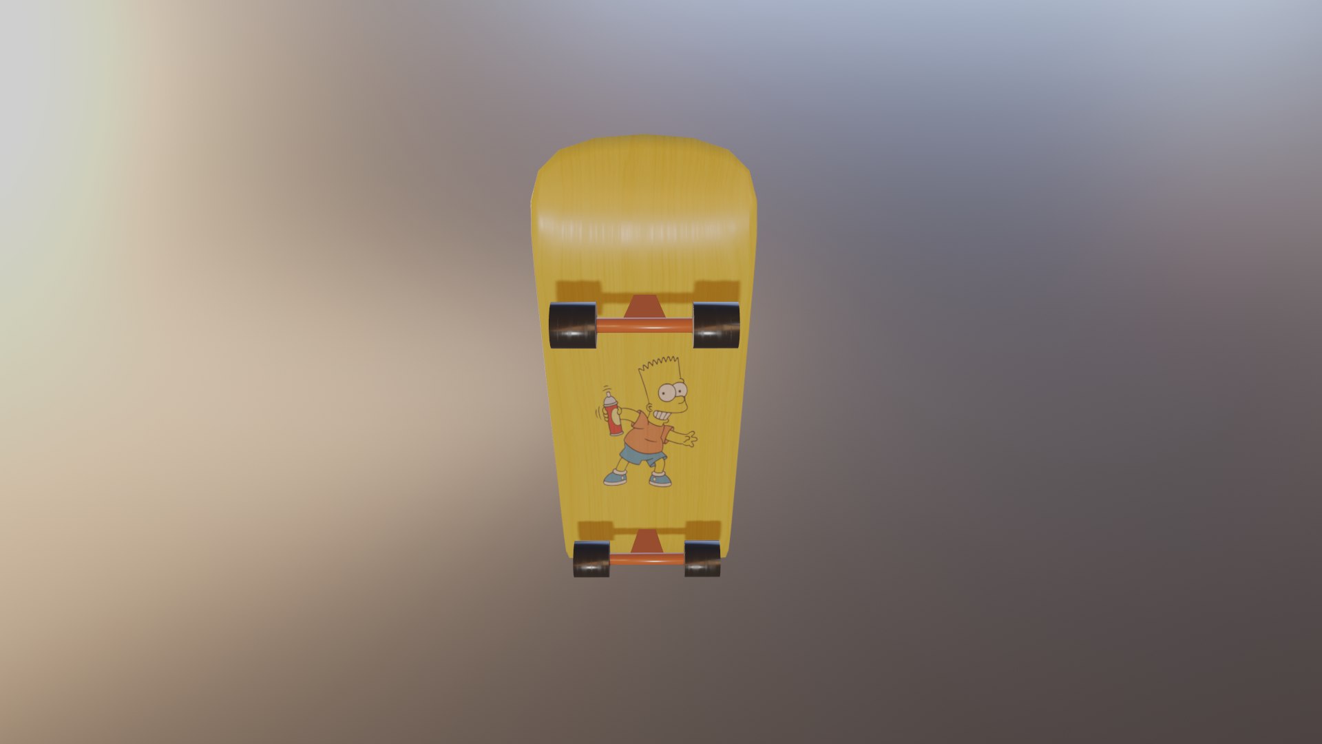 Bart Simpson Skateboard model https://p.turbosquid.com/ts-thumb/z9/iAgHWm/Dg/4/png/1698896368/1920x1080/fit_q87/3b3321ba8053bd42e4815bfc949a166c2fcf1793/4.jpg