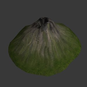 3d model volcano sleep