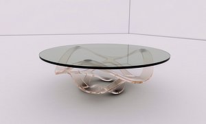 Glass and Gold Coffee Table