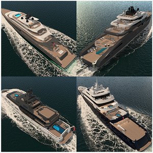 3D Superyachts Bundle 12 model