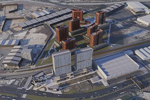 3D City with buildings model