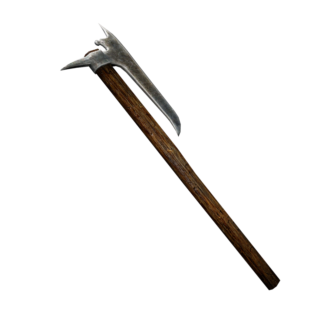 3d model medieval battle axe