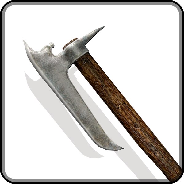 3d model medieval battle axe