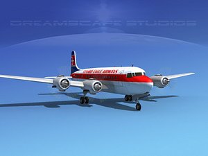 propellers douglas dc-6 3d model