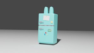 Blue Bunny Fridge 3D