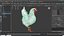 Ensemble de poulet blanc animé et riggé pour Maya