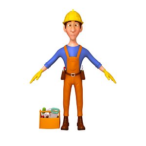 worker cartoon model