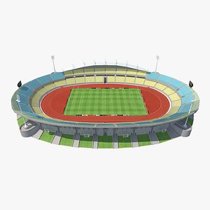 3d model royal bafokeng stadium modeled