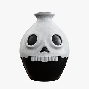 3D model Halloween Skull Bottle