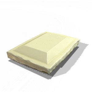 3D WhiteChocolateBarPiece