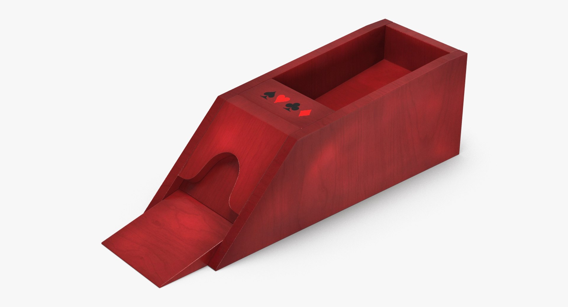 8 Deck Wooden Blackjack Dealer Shoe 3D Model 3D model preview