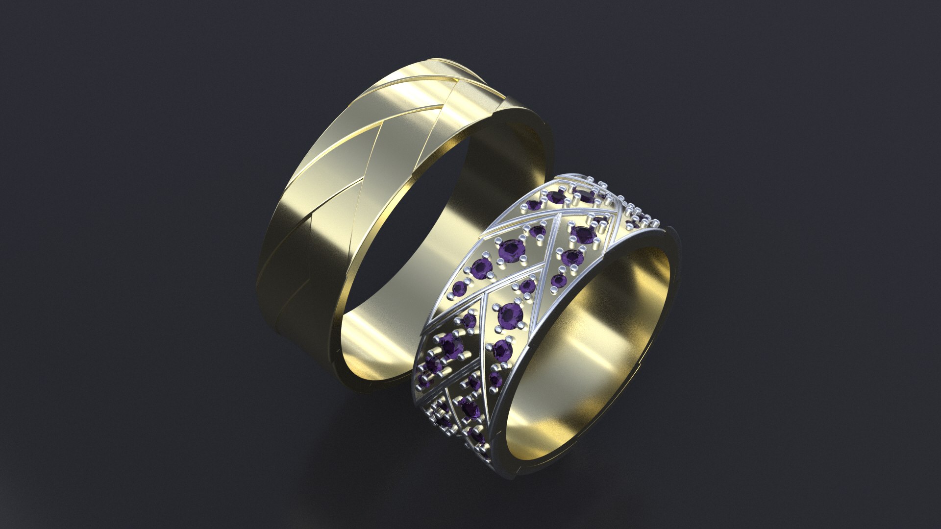 Wedding Band-rings cnc or3D print model model - TurboSquid 1988661