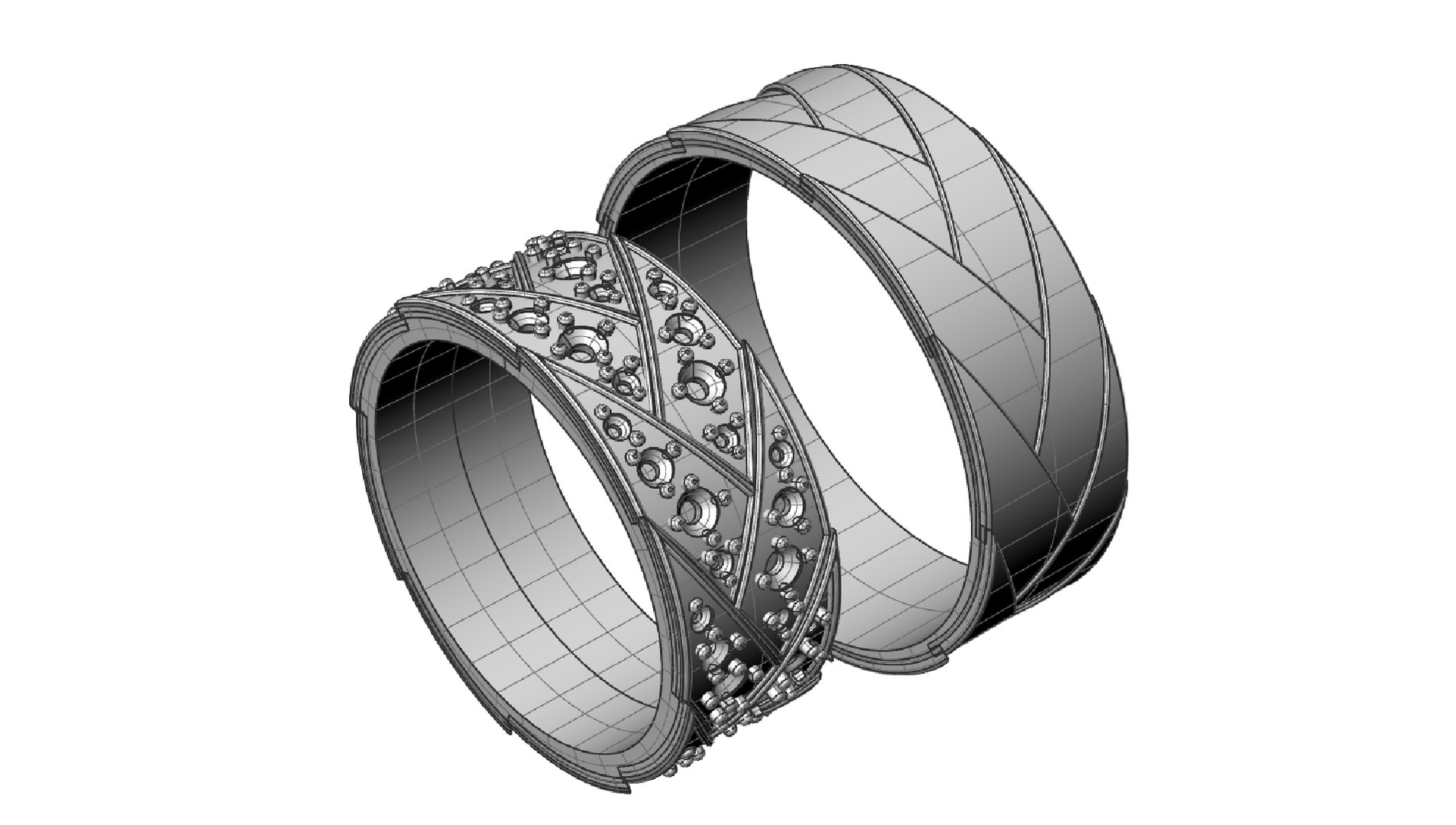 Wedding Band-rings cnc or3D print model model - TurboSquid 1988661