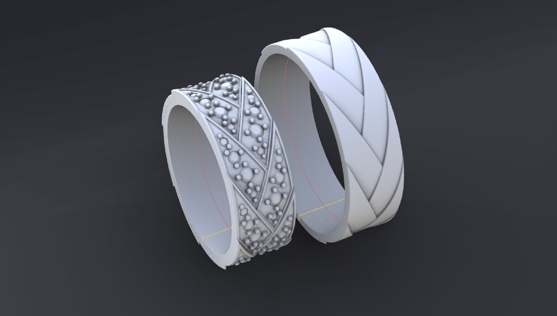 Wedding Band-rings cnc or3D print model model - TurboSquid 1988661