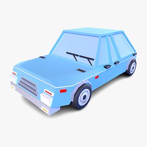 Cartoonish Small Car 3D model